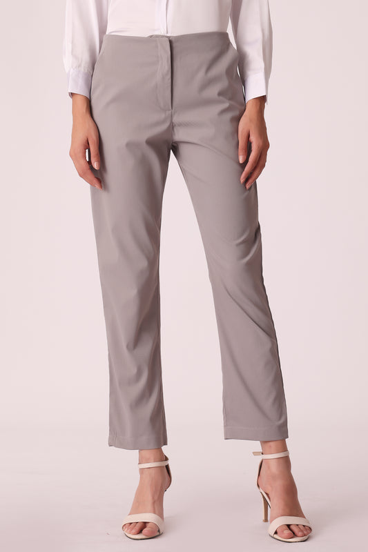 western regular fit casual solid pants - Grey