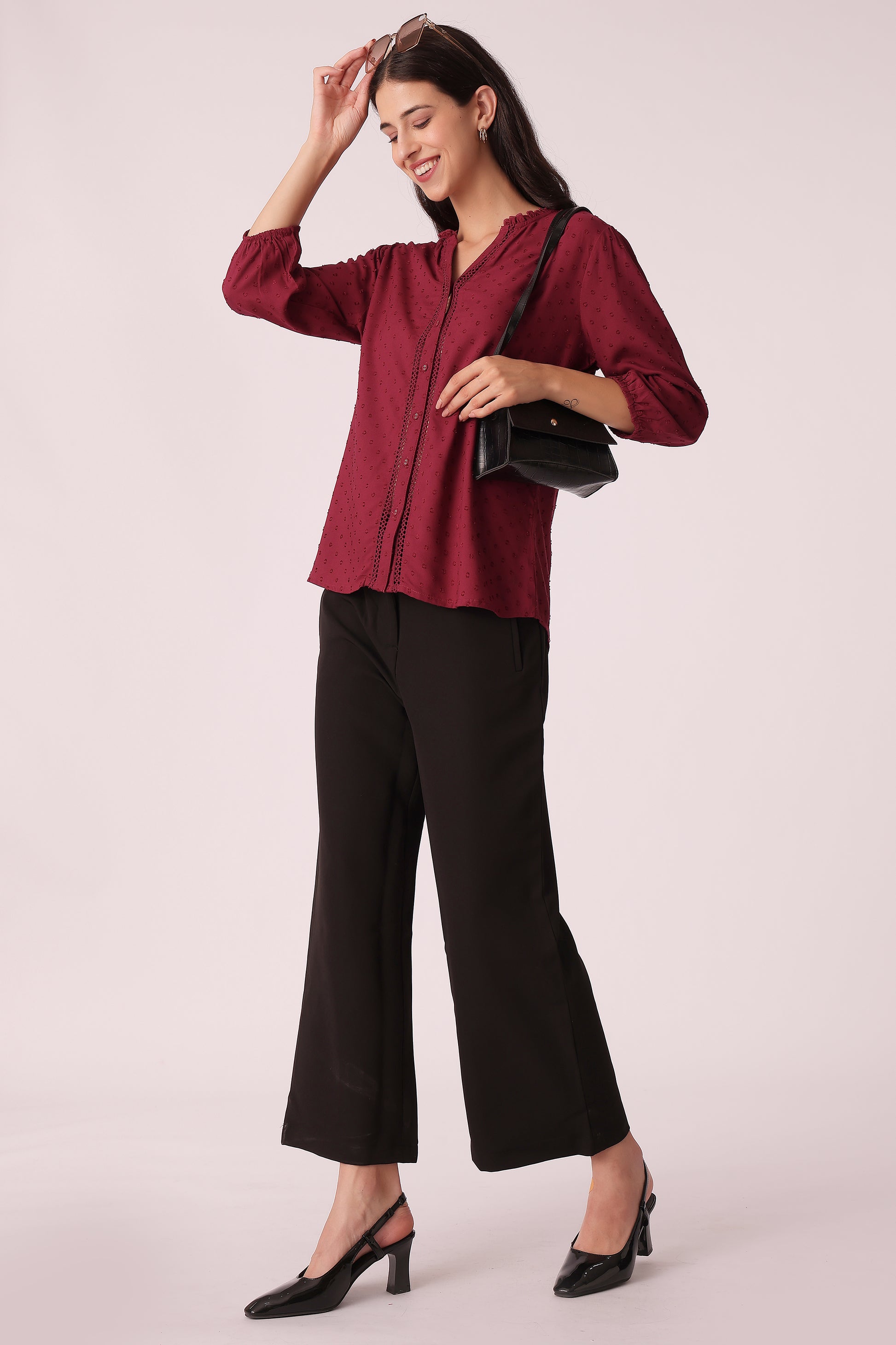 western regular fit casual solid pants - extra image 3