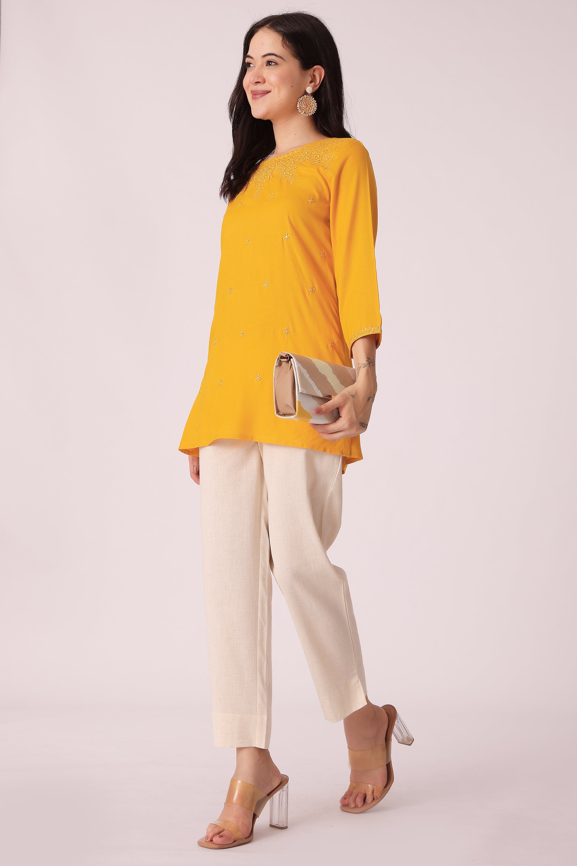 ETHNIC REGULAR FIT EMBROIDERY KURTA - extra image 3