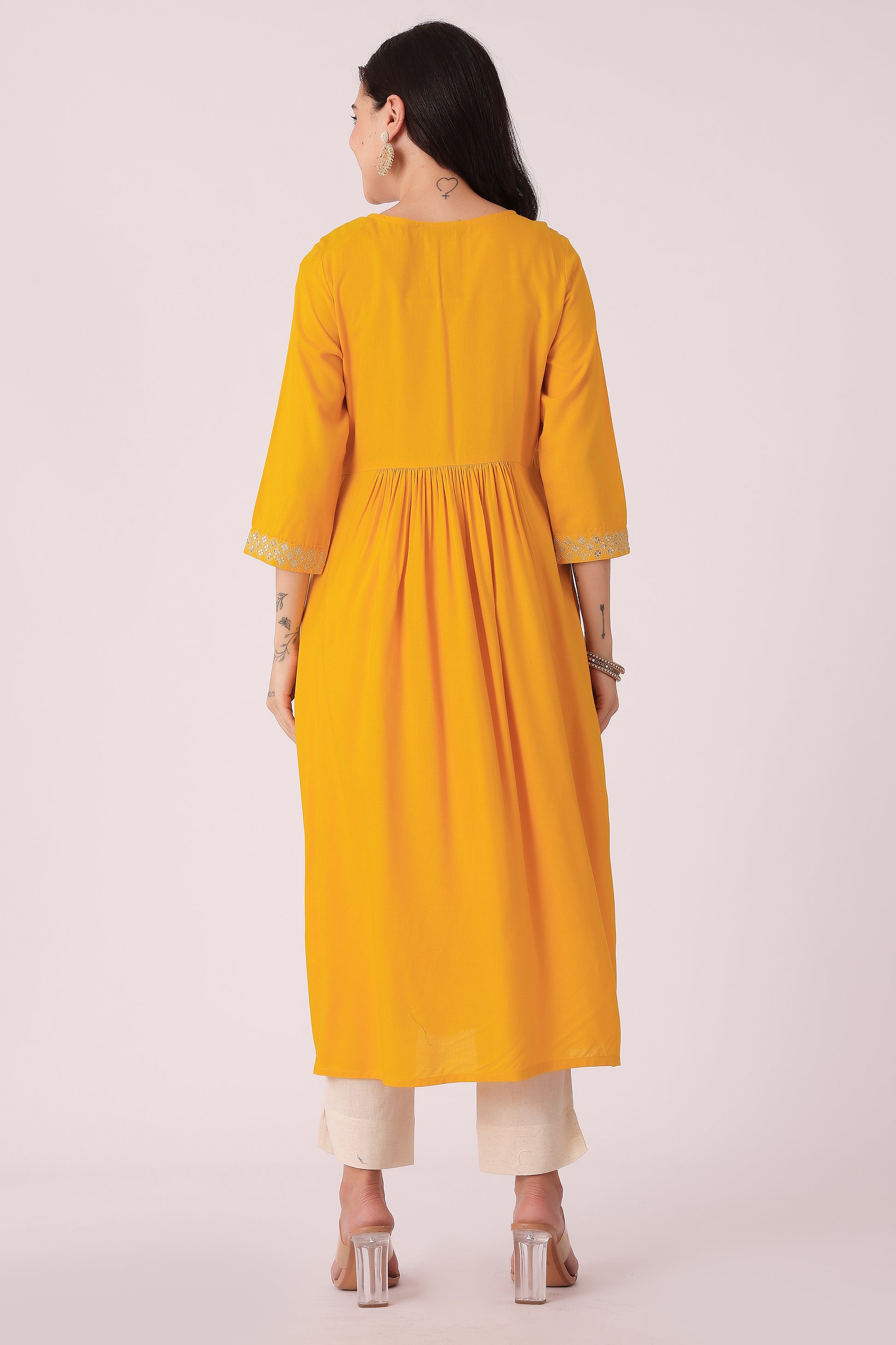 ETHNIC A LINE EMBROIDERY KURTA - extra image 2