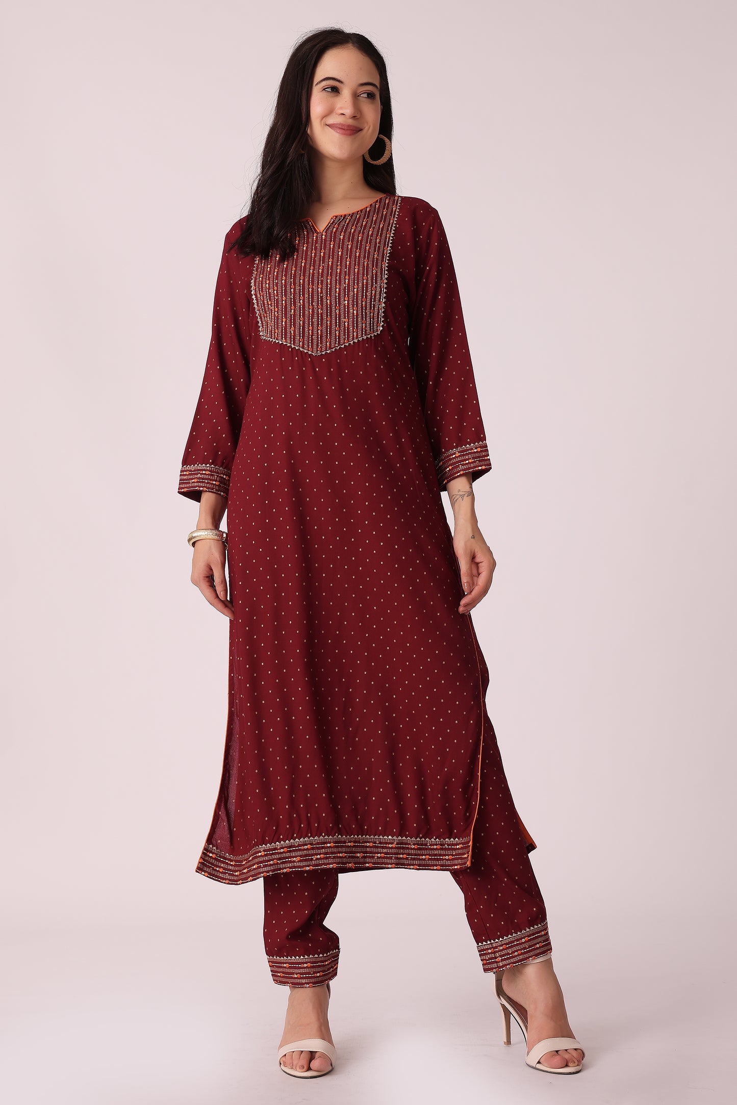 ETHNIC REGULAR FIT EMBROIDERY 2PCS SET - extra image 3