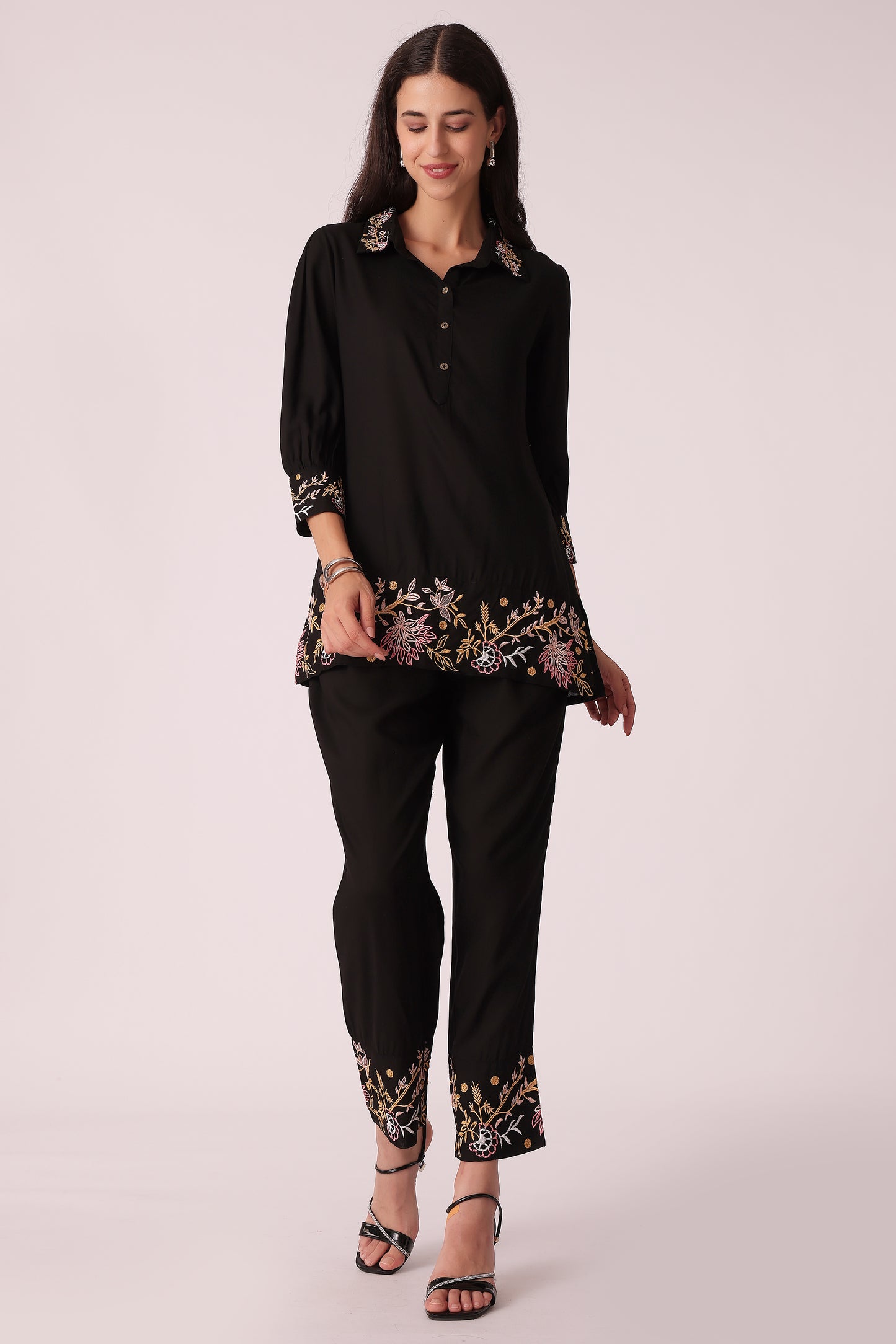 ETHNIC STRAIGHT FIT EMBROIDERY CORD SET - extra image 3