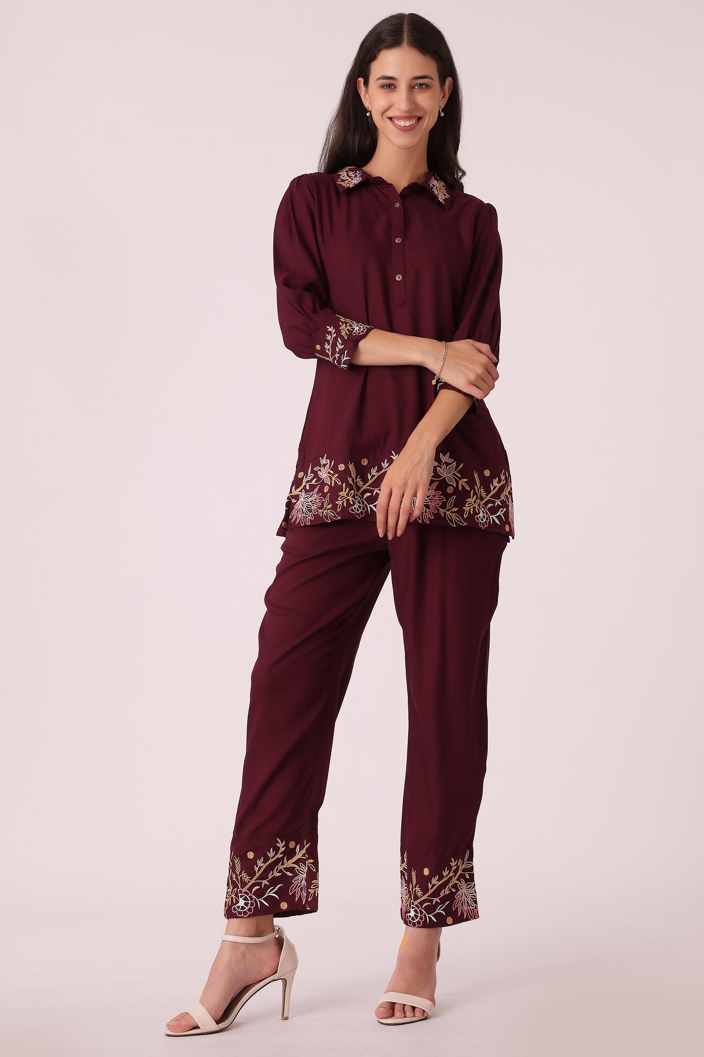 ETHNIC STRAIGHT FIT EMBROIDERY CORD SET - extra image 3