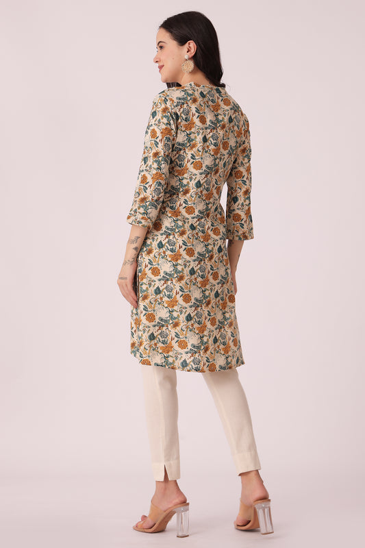 ETHNIC REGULAR FIT ALL OVER PRINT KURTA - extra image 2
