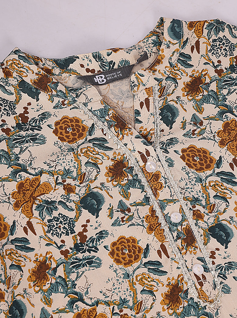 ETHNIC REGULAR FIT ALL OVER PRINT KURTA - extra image 4