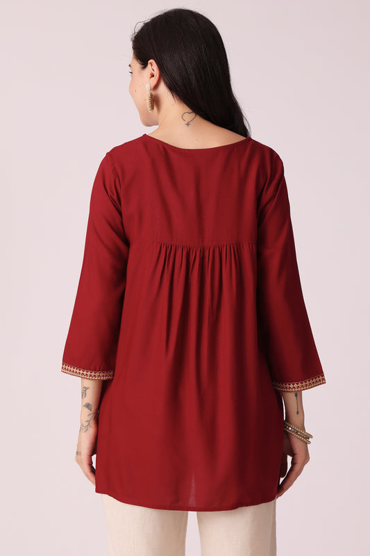 ETHNIC REGULAR FIT EMBROIDERY TUNIC - extra image 2