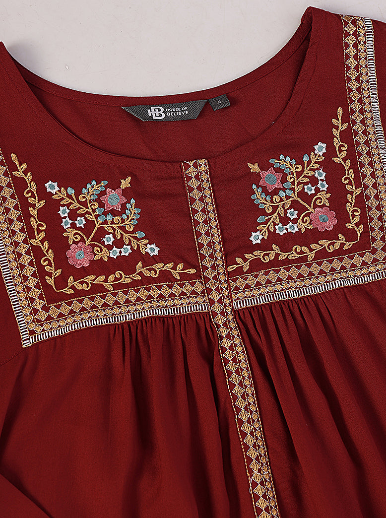 ETHNIC REGULAR FIT EMBROIDERY TUNIC - extra image 4
