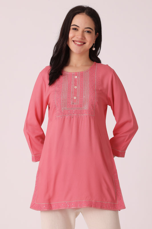 ETHNIC REGULAR FIT EMBROIDERY TUNIC