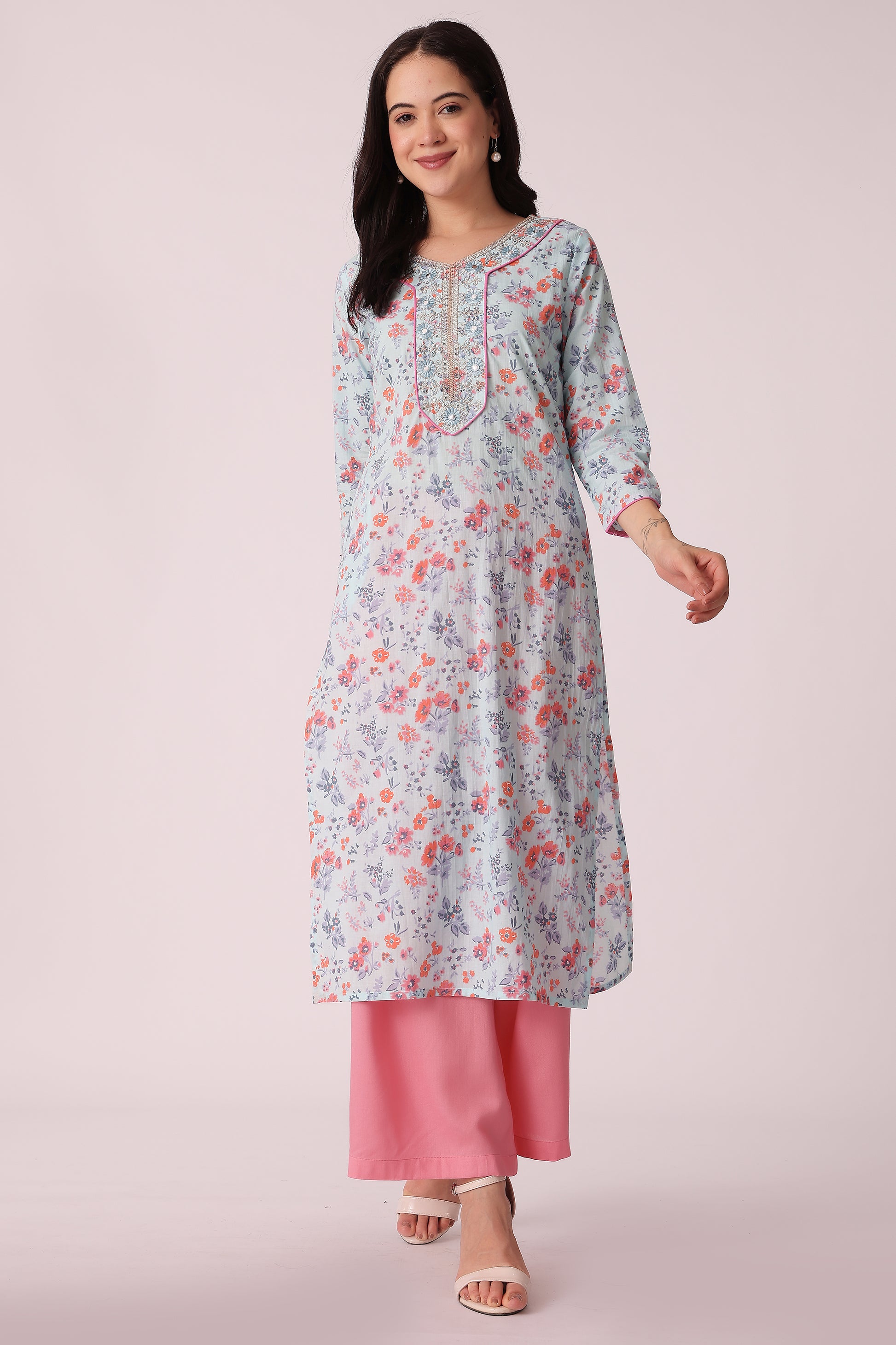 ETHNIC REGULAR FIT EMBROIDERY KURTA - extra image 3