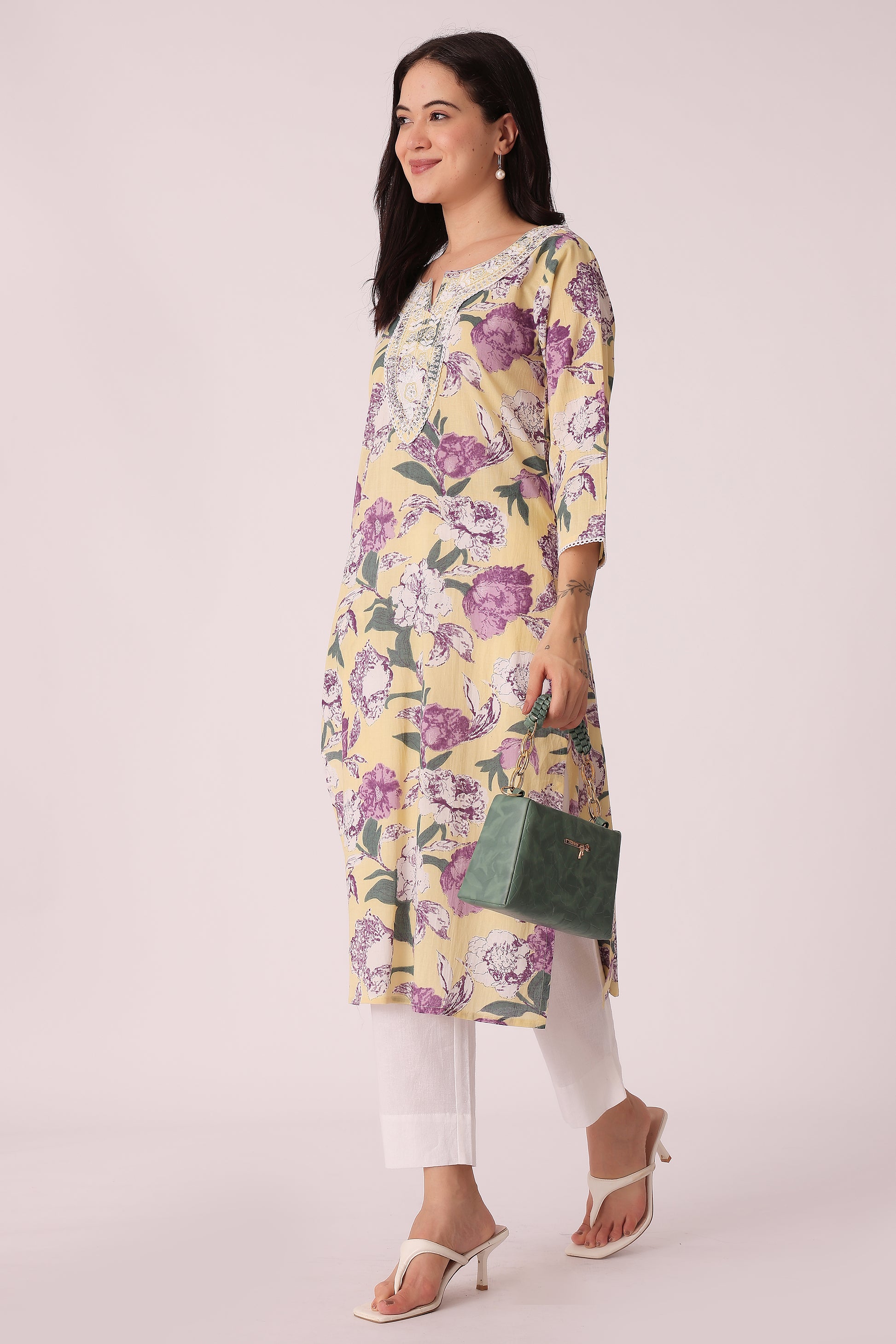 ETHNIC REGULAR FIT EMBROIDERY KURTA - extra image 3