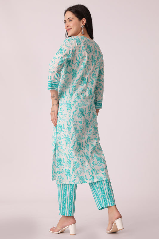 ETHNIC STRAIGHT FIT EMBROIDERY 2PCS SET - extra image 2