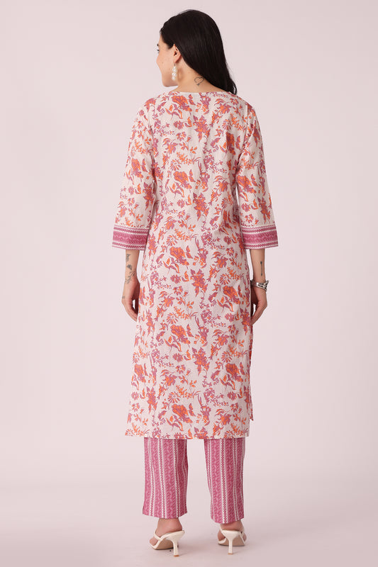 ETHNIC STRAIGHT FIT EMBROIDERY 2PCS SET - extra image 2