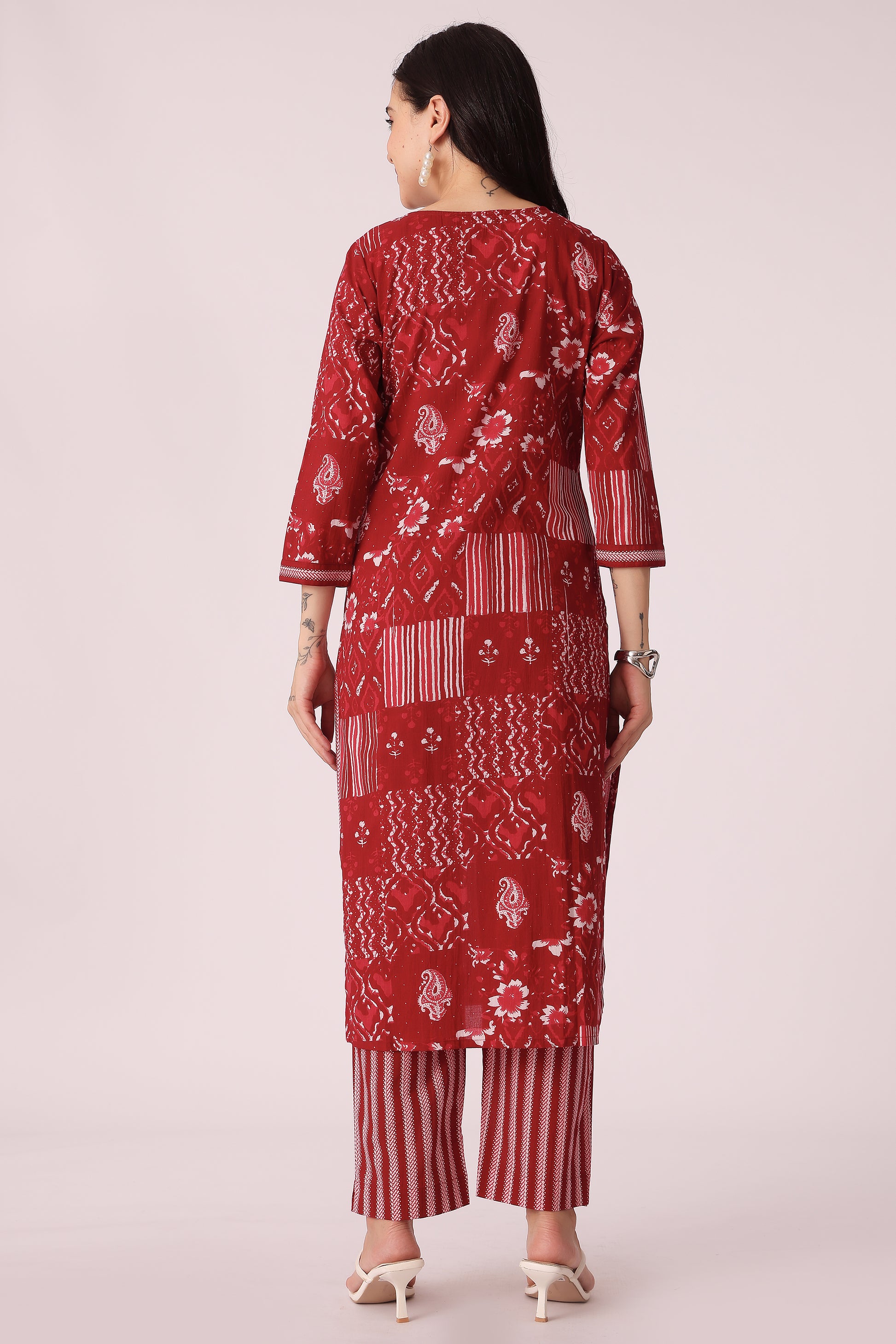 ETHNIC STRAIGHT FIT EMBROIDERY 2PCS SET - extra image 2