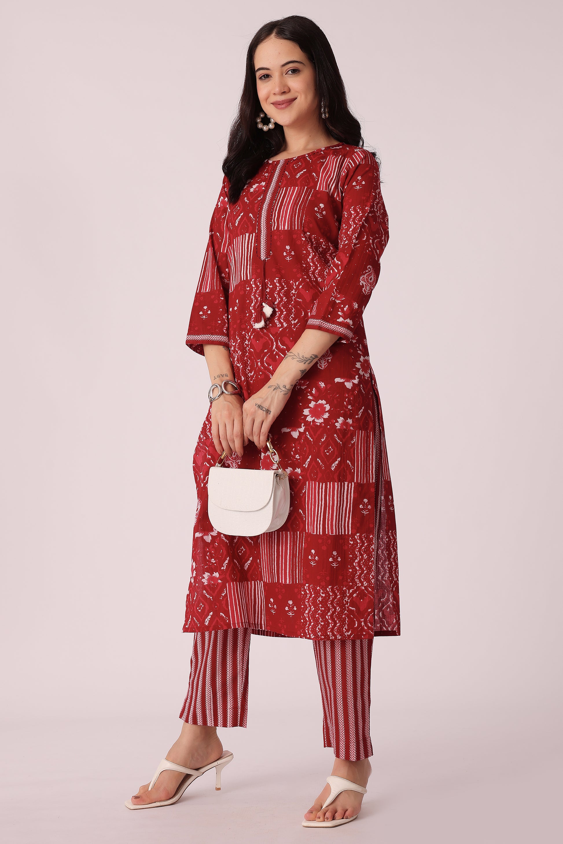 ETHNIC STRAIGHT FIT EMBROIDERY 2PCS SET - extra image 3