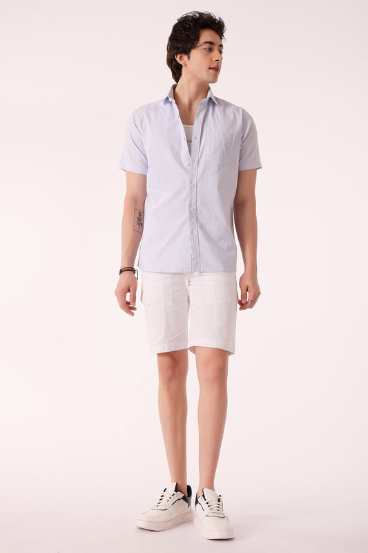 Men's Oxford Stripe Shirts Half sleeve - extra image 2