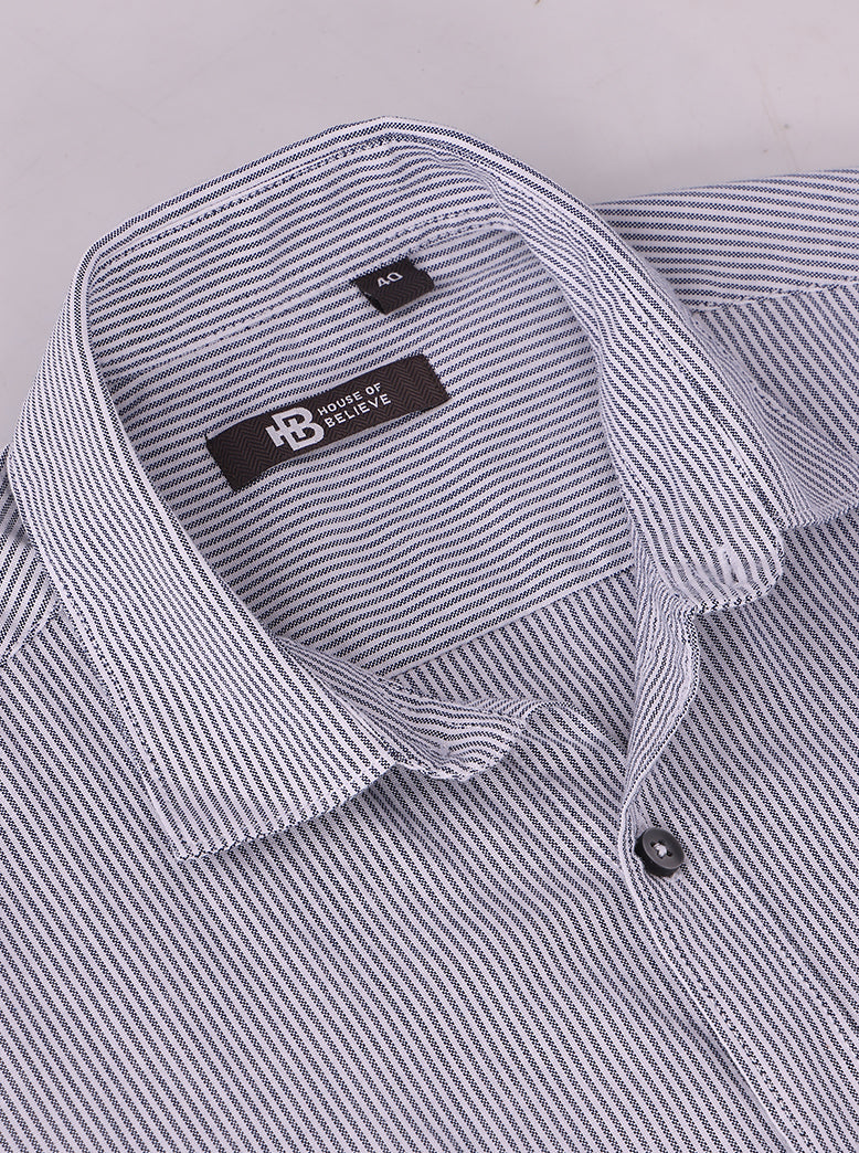 Men's Oxford Stripe Shirts Half sleeve - extra image 3
