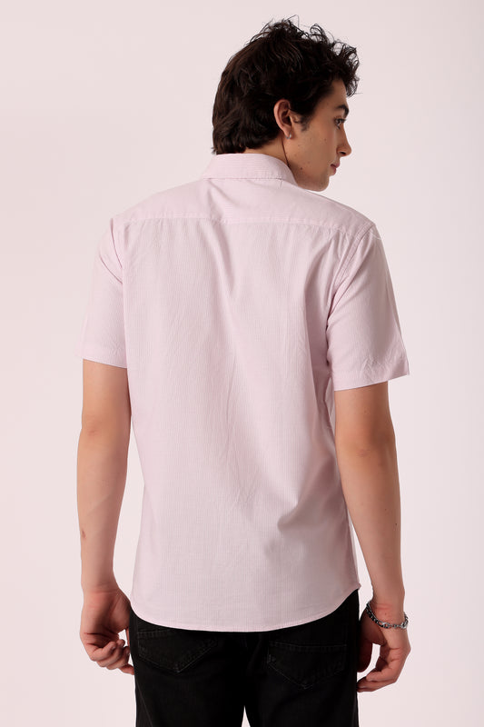 Men's Oxford Stripe Shirts Half sleeve - extra image 4