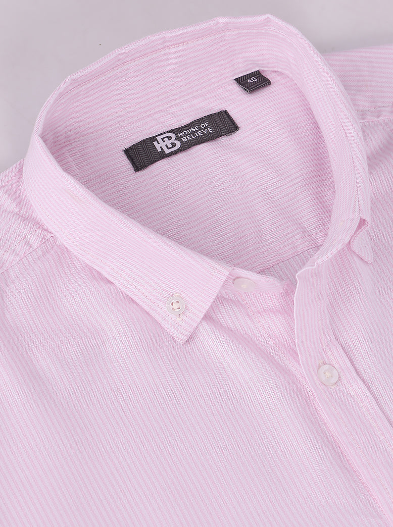 Men's Oxford Stripe Shirts Half sleeve - extra image 5