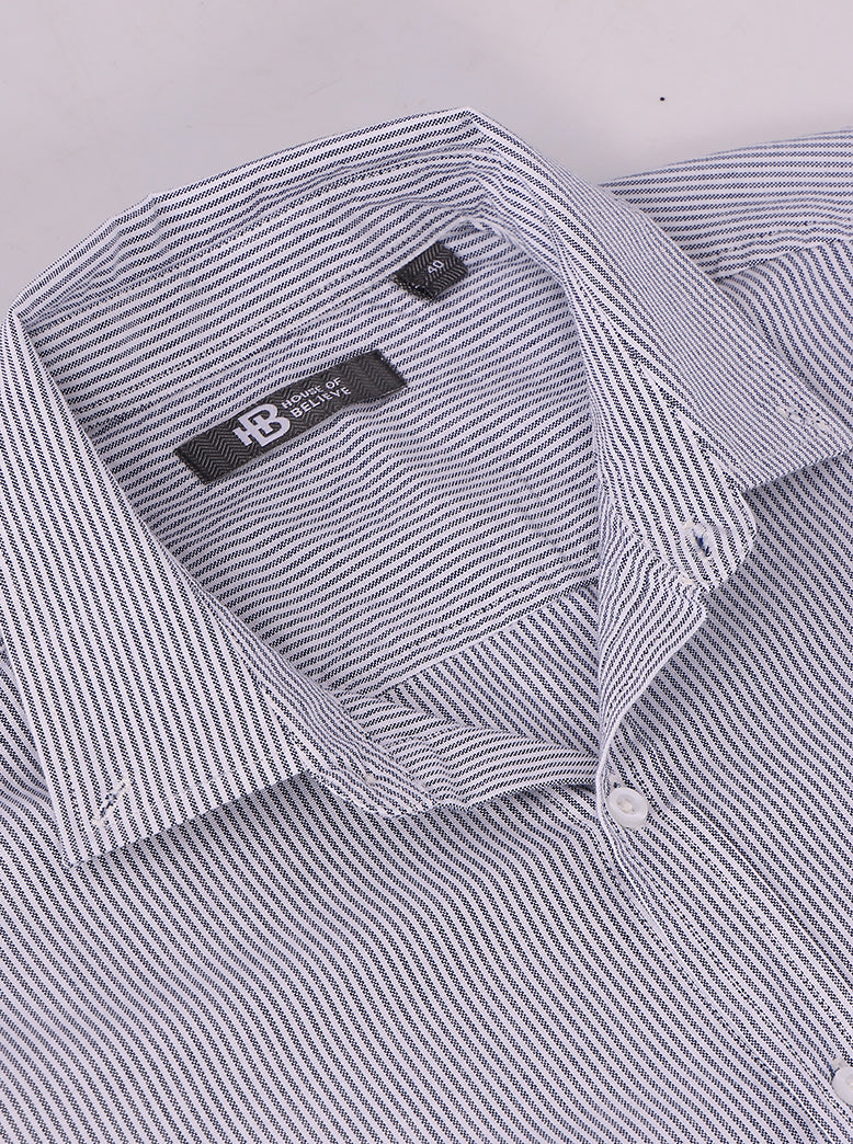 Men's Oxford Stripe Shirts Half sleeve - extra image 3