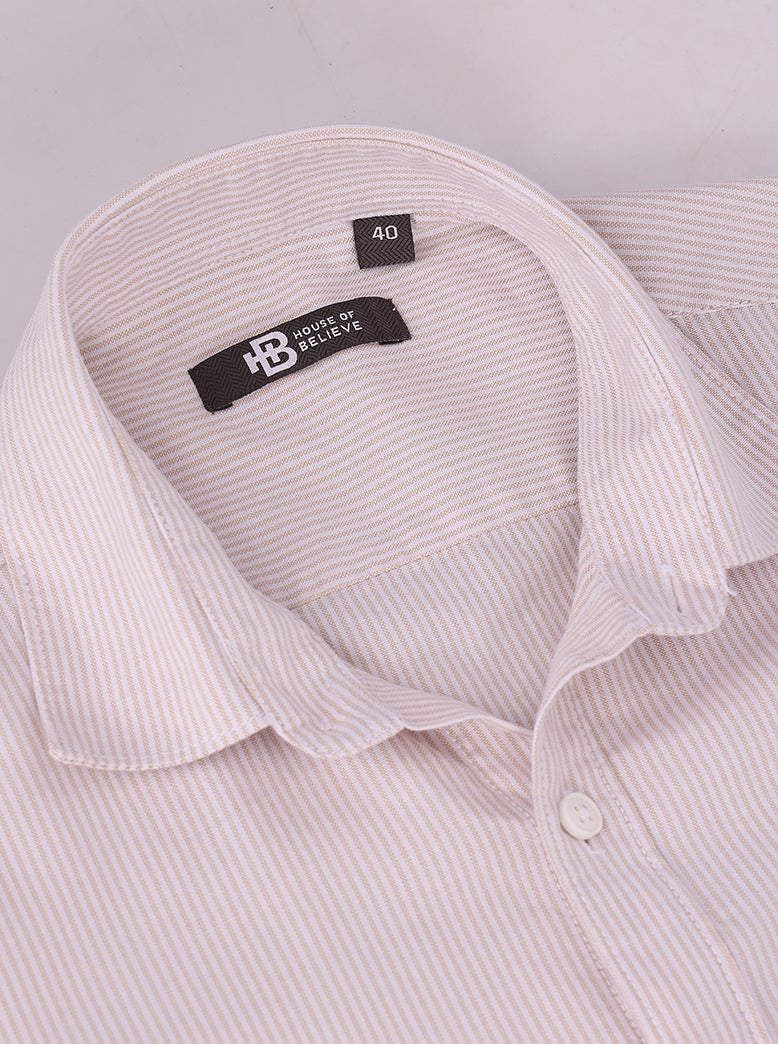Men's Oxford Stripe Shirts Half sleeve - extra image 2