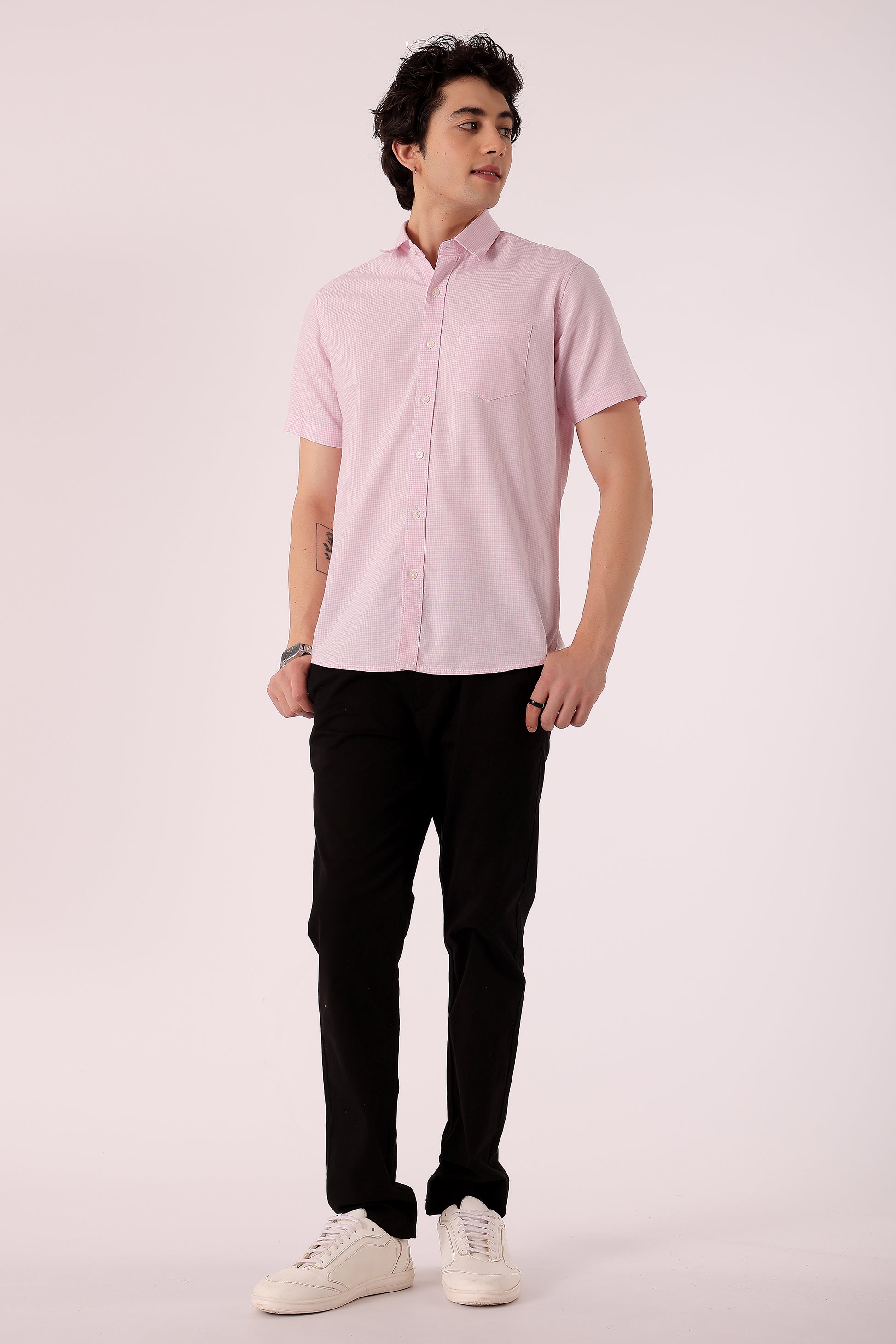 Men's Oxford Ghingham Checks Shirts Half sleeve - extra image 3