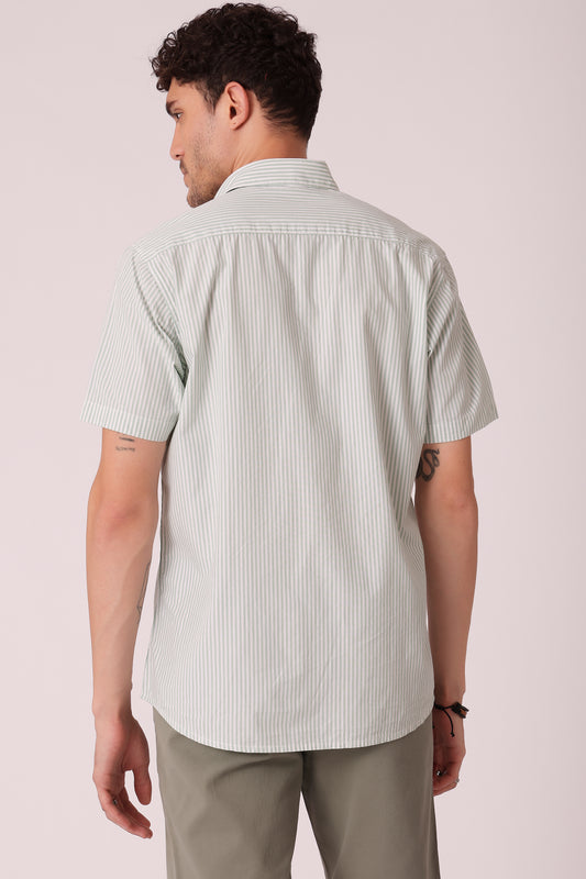 Men's Peach Poplin Shirts Half Sleeves - extra image 6