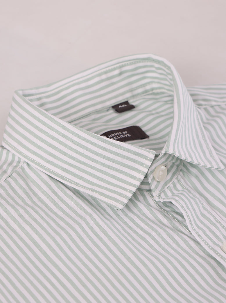Men's Peach Poplin Shirts Half Sleeves - extra image 4