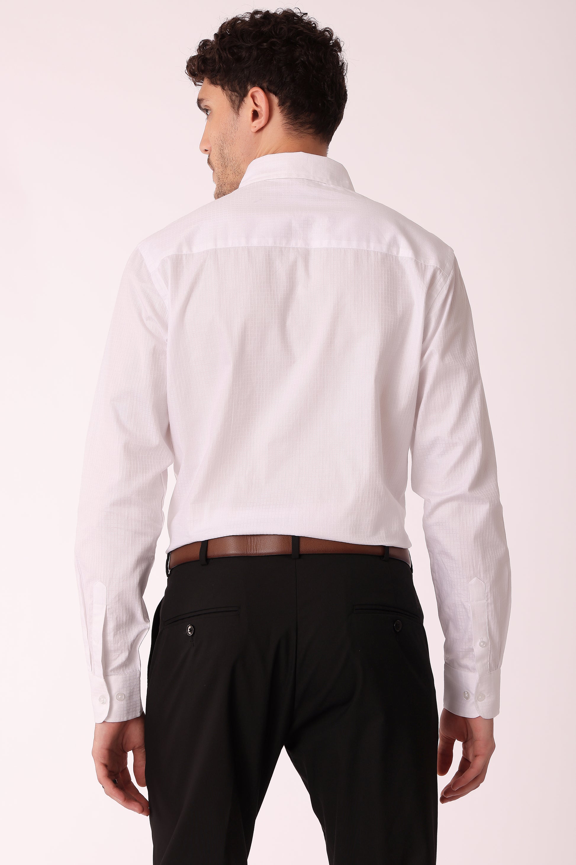 Men's Superwhite dobby's Shirt Full sleeves - extra image 3