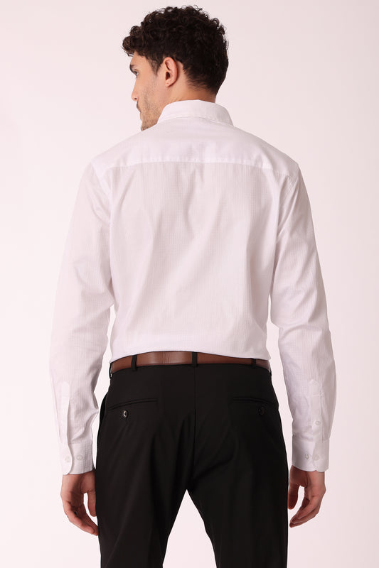 Men's Superwhite dobby's Shirt Full sleeves - extra image 3