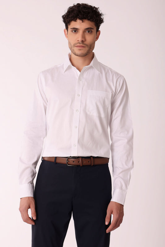 Men's Superwhite dobby's Shirt Full sleeves
