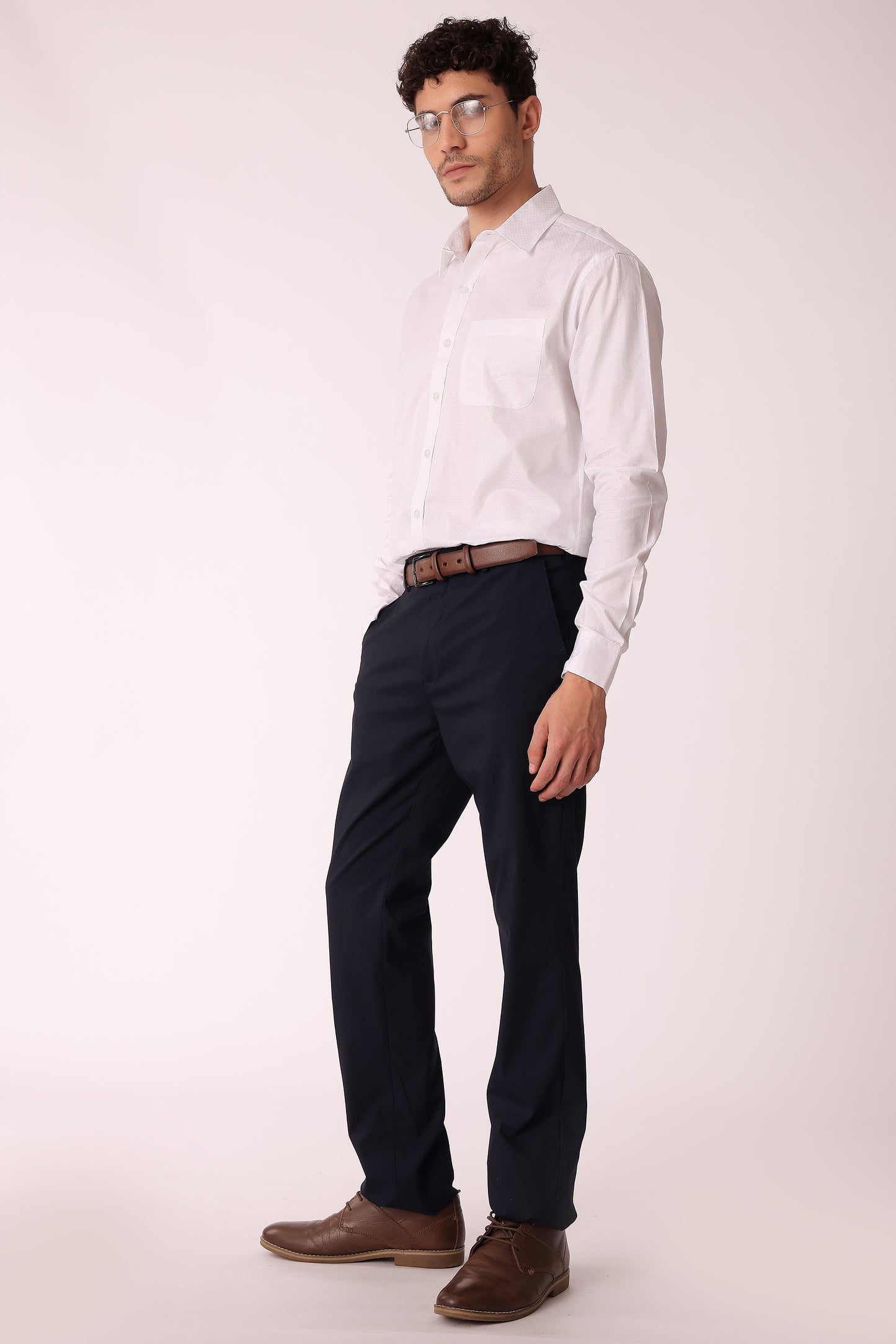 Men's Superwhite dobby's Shirt Full sleeves - extra image 5