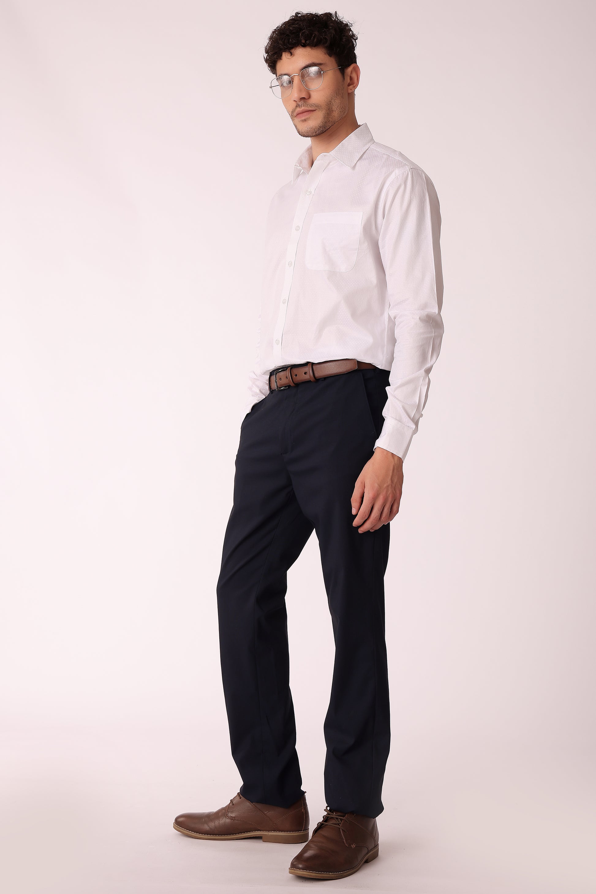 Men's Superwhite dobby's Shirt Full sleeves - extra image 5