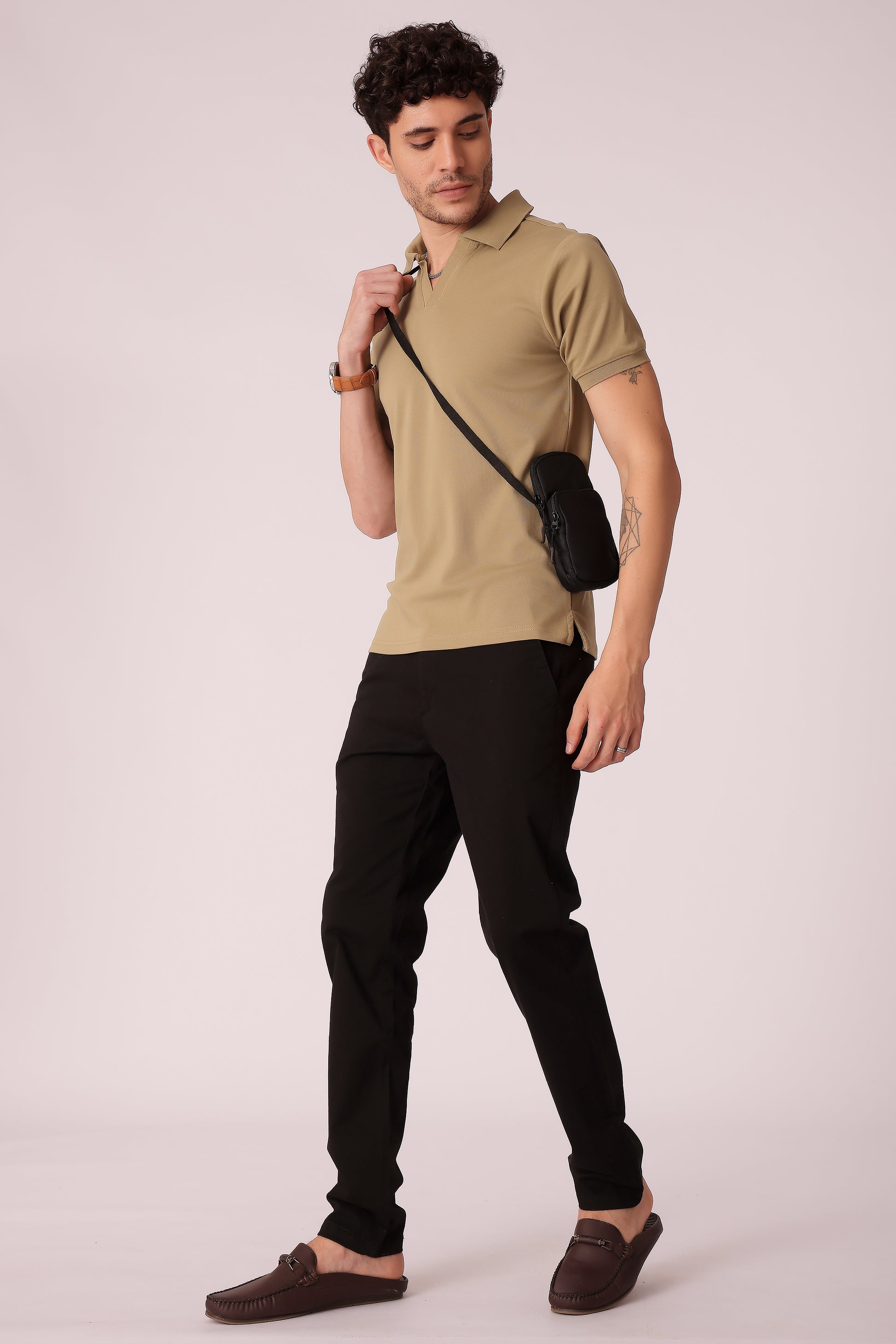 Men's Interlock Johny Collar Polo Tshirt - extra image 2