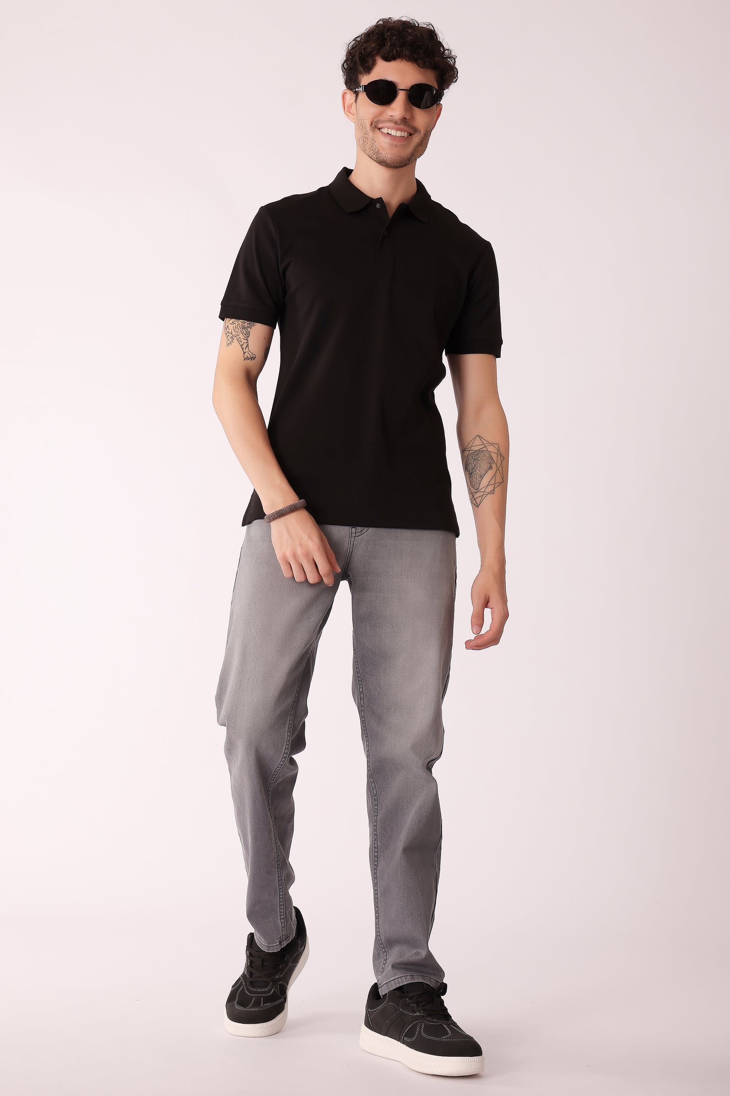Men's Snap Button Collar Interlock Polo Tshirt - extra image 5