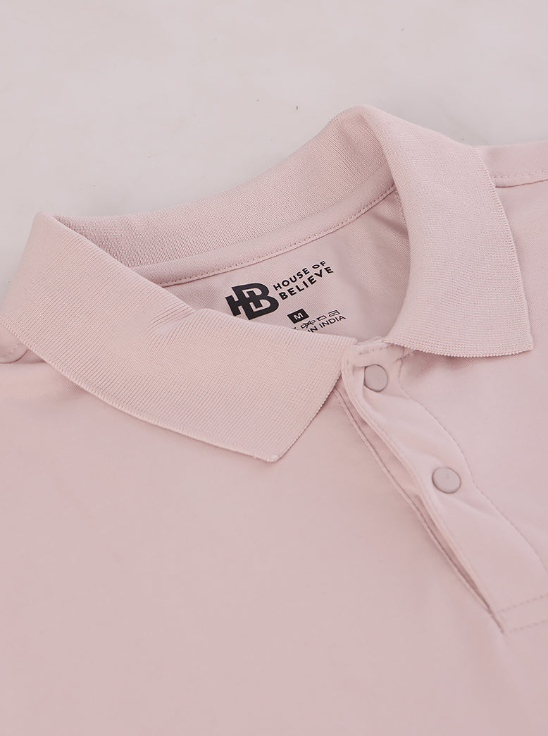 Men's Snap Button Collar Interlock Polo Tshirt - extra image 4