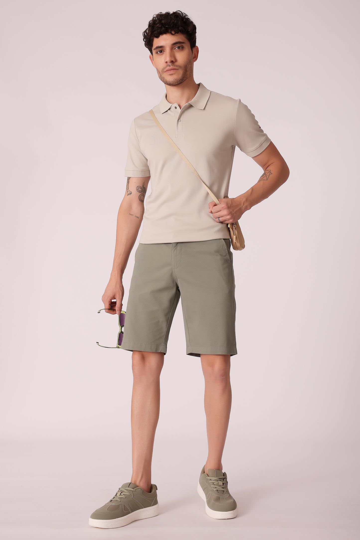 Men's Snap Button Collar Interlock Polo Tshirt - extra image 3