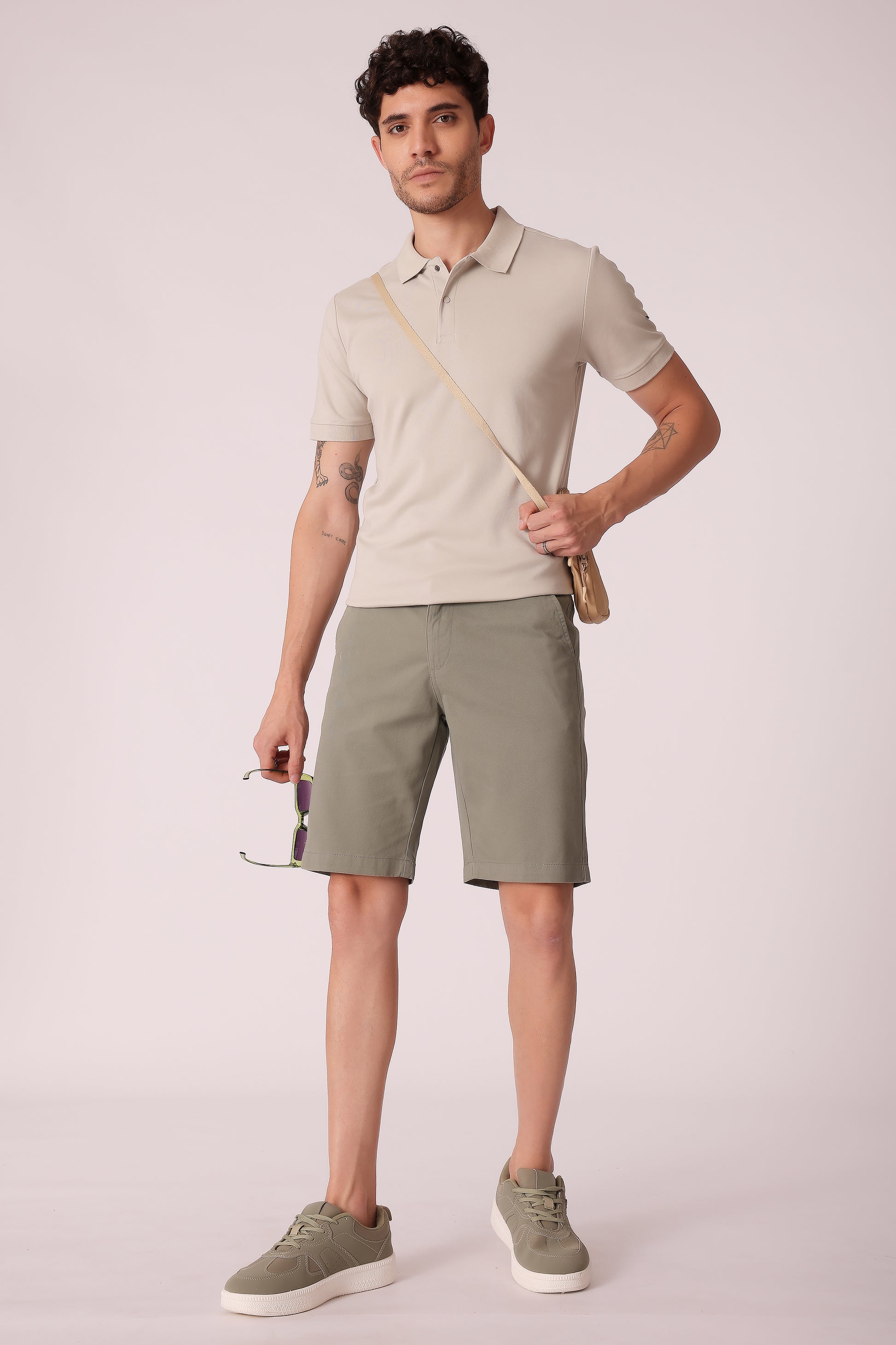 Men's Snap Button Collar Interlock Polo Tshirt - extra image 3