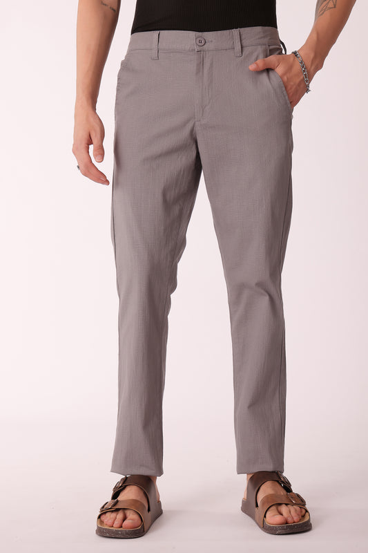 Men's Cotton stretch Slim Fit Chinos - Grey
