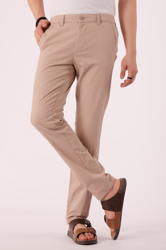 Men's Cotton stretch Slim Fit Chinos - Khaki