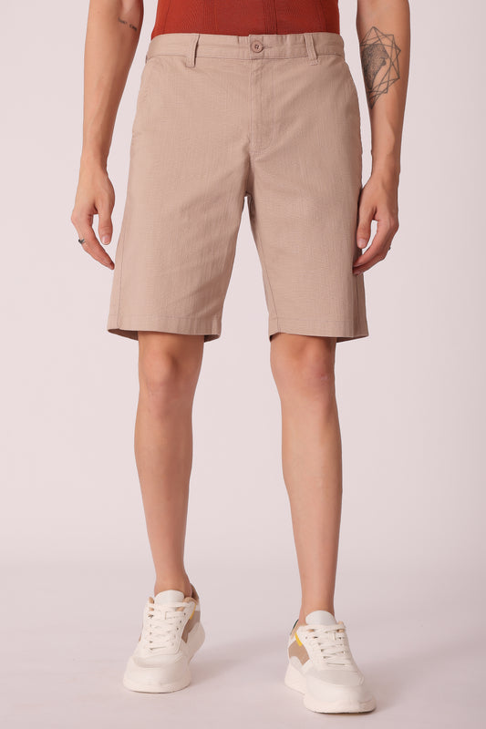 Men's Cotton stretch Shorts - Khaki
