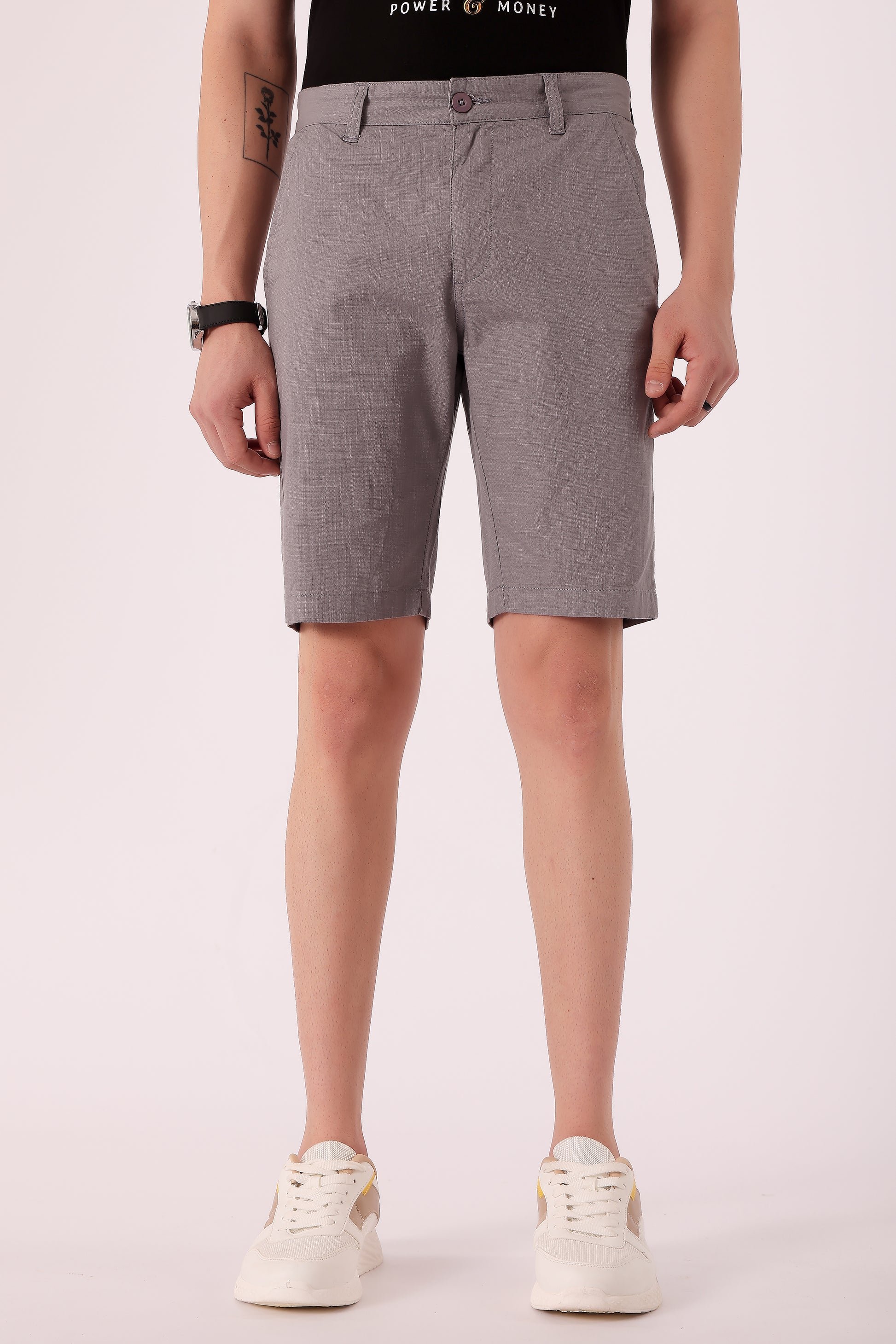 Men's Cotton stretch Shorts - Grey