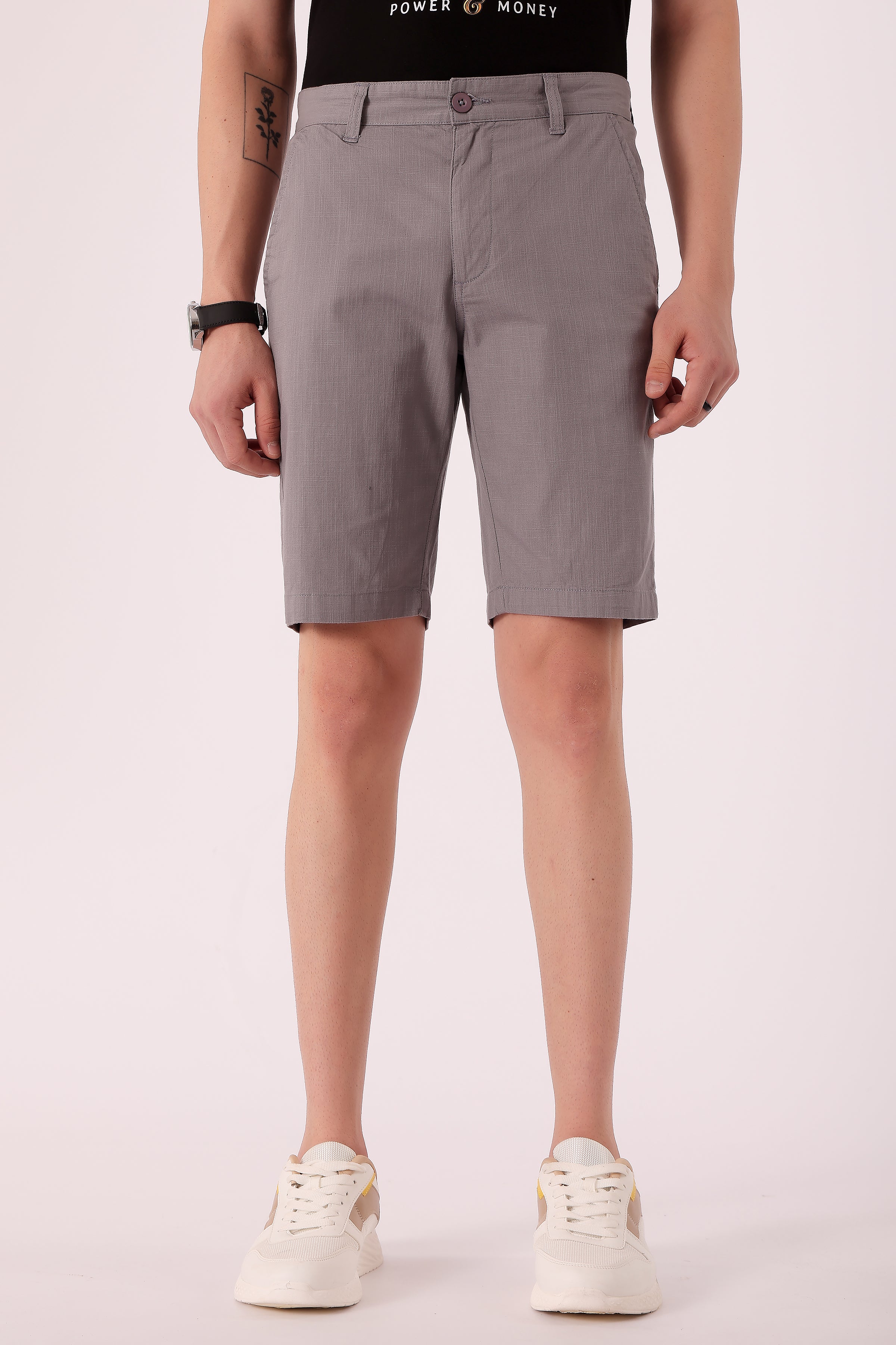 Men's Cotton stretch Shorts - Grey