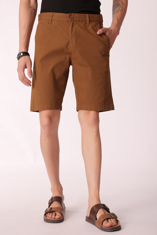 Men's Cotton stretch Shorts - Brown