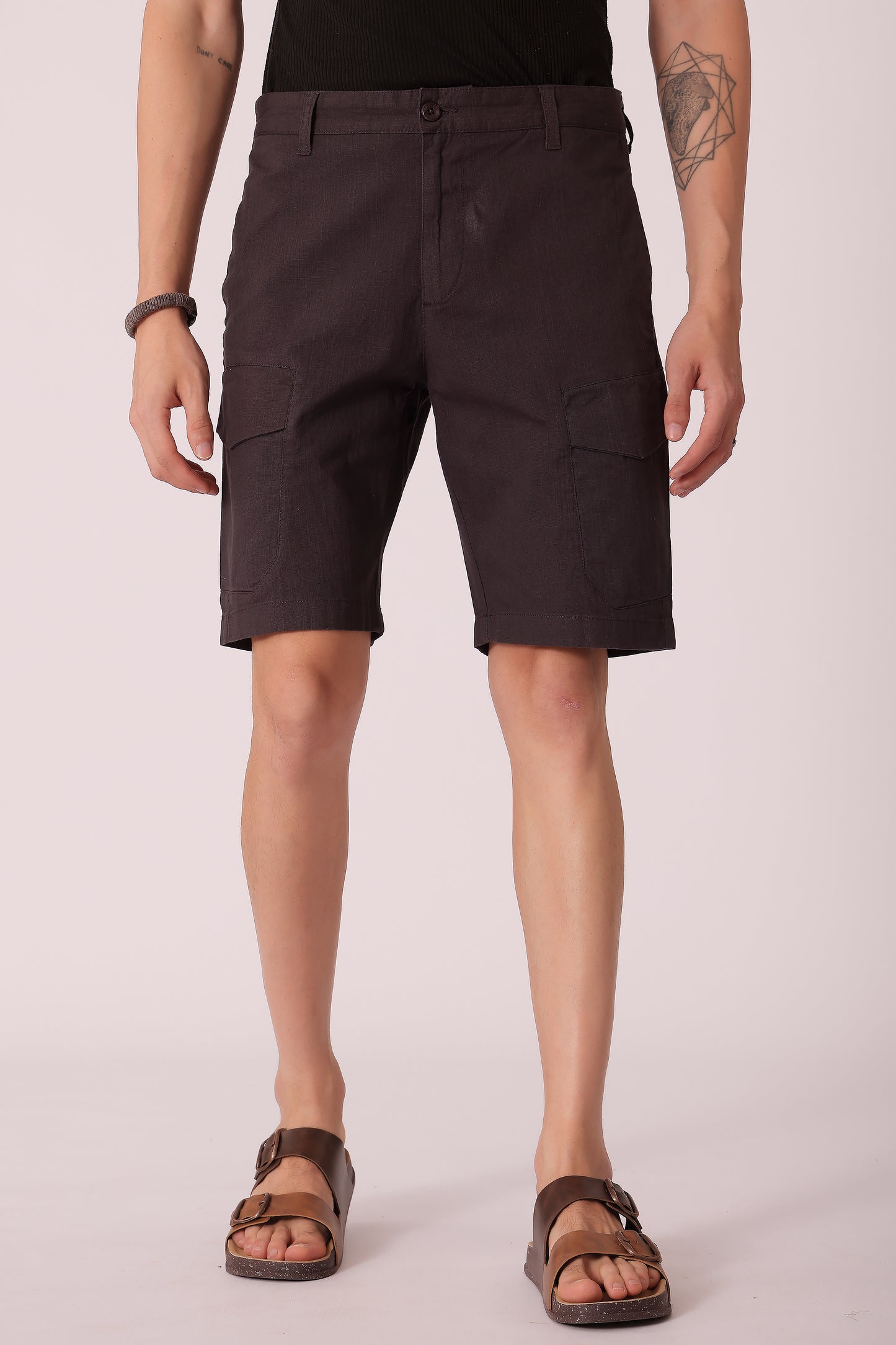 Men's Cotton stretch Shorts - Dk Grey