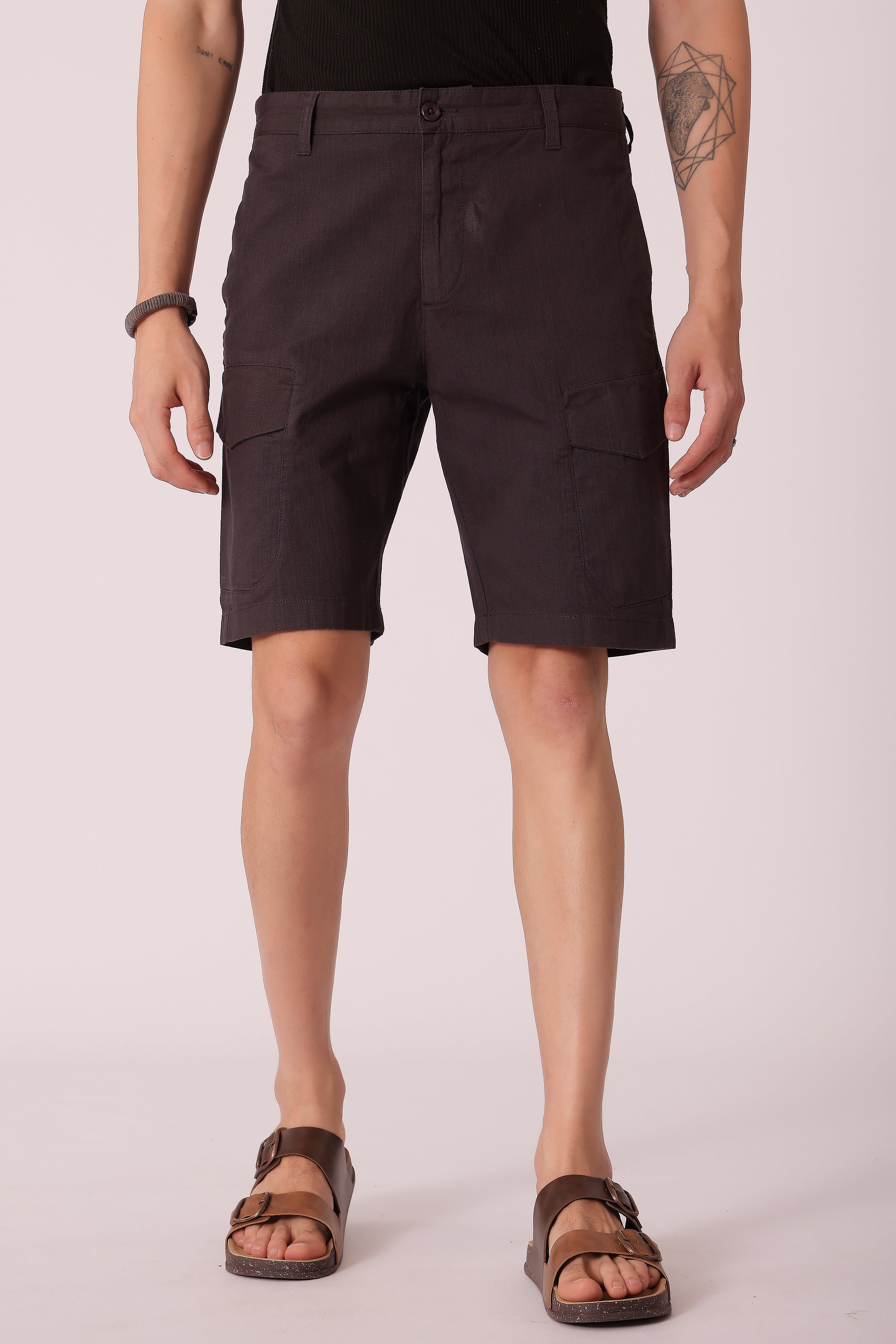 Men's Cotton stretch Shorts - Dk Grey
