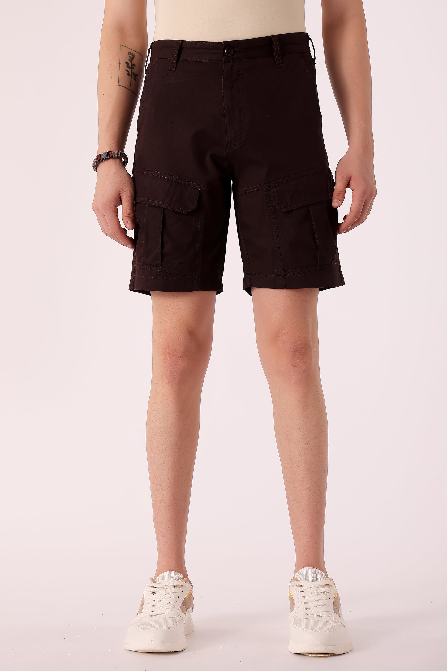Men's Cotton stretch Shorts - Coffee