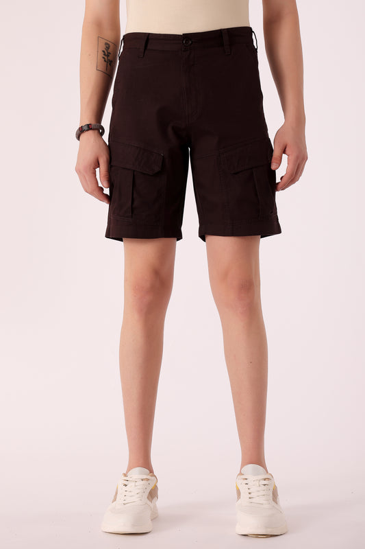 Men's Cotton stretch Shorts - Coffee