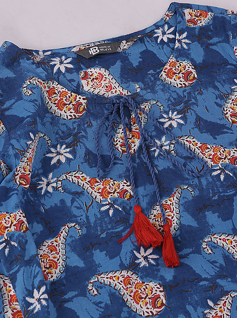 ETHNIC REGULAR FIT FLORAL PRINTS 2PCS SET - extra image 4