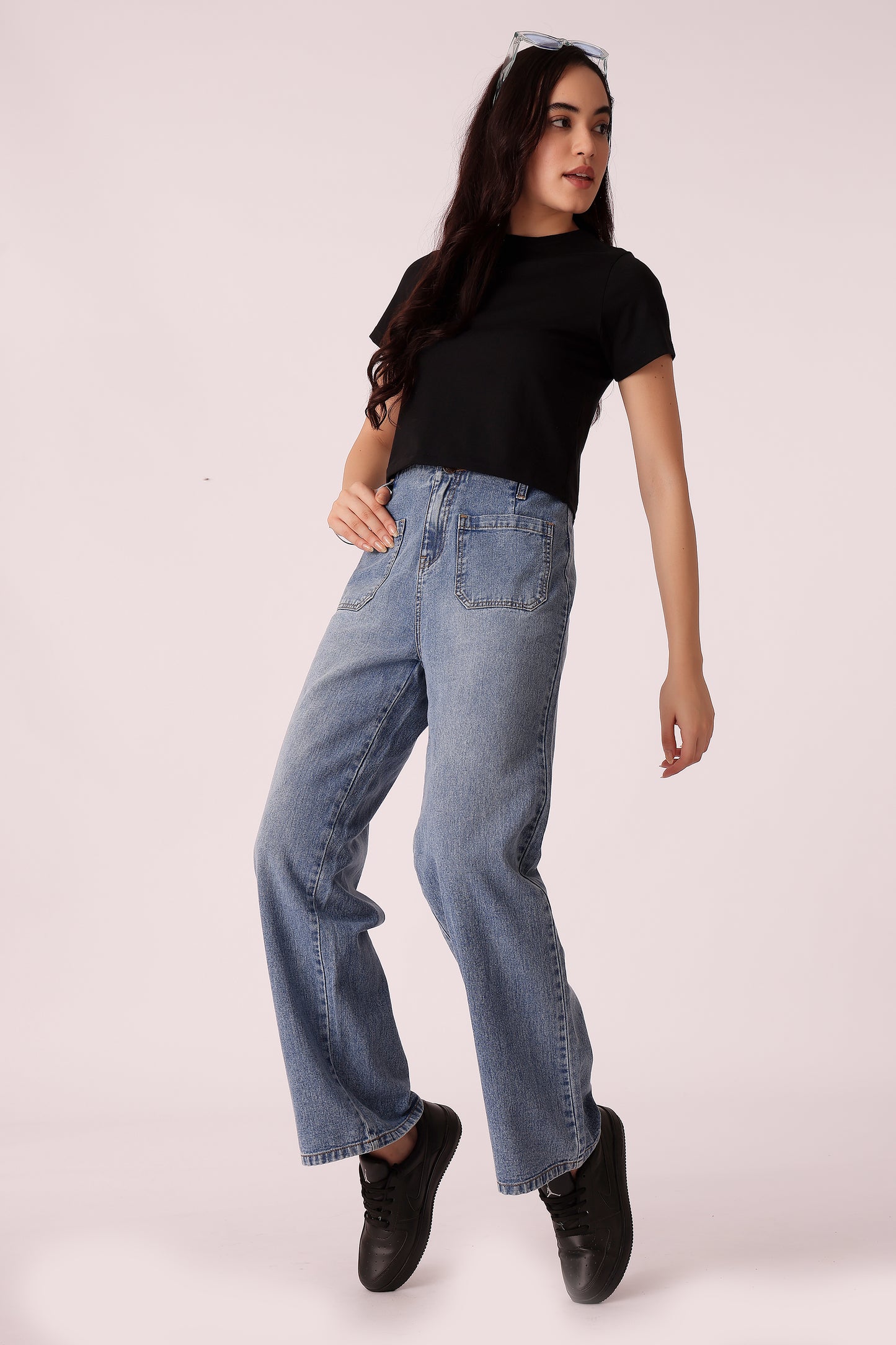 western crop fit casual solid t-shirts - extra image 3