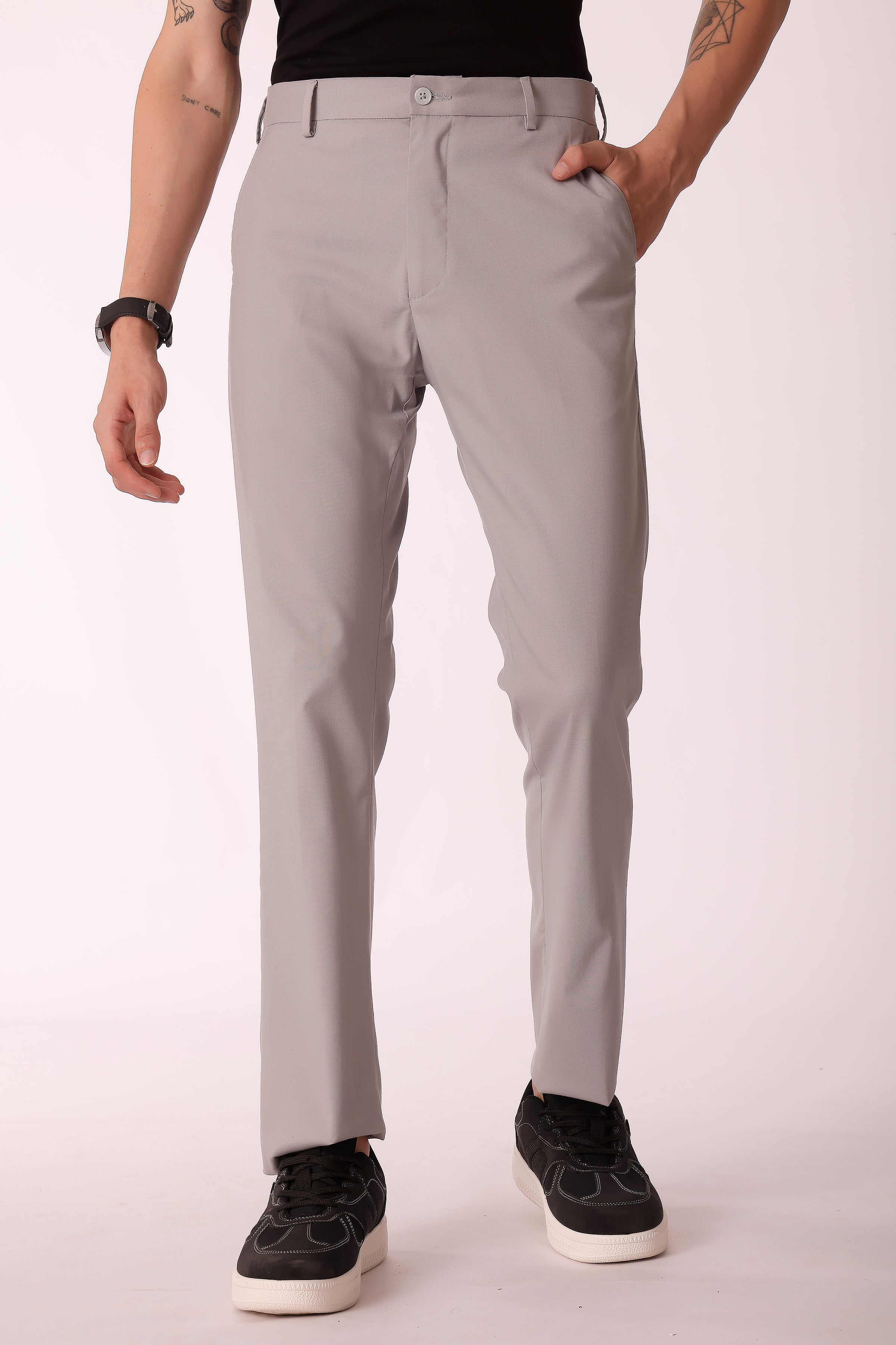 Men's Slim Fit Formal Pants - Grey